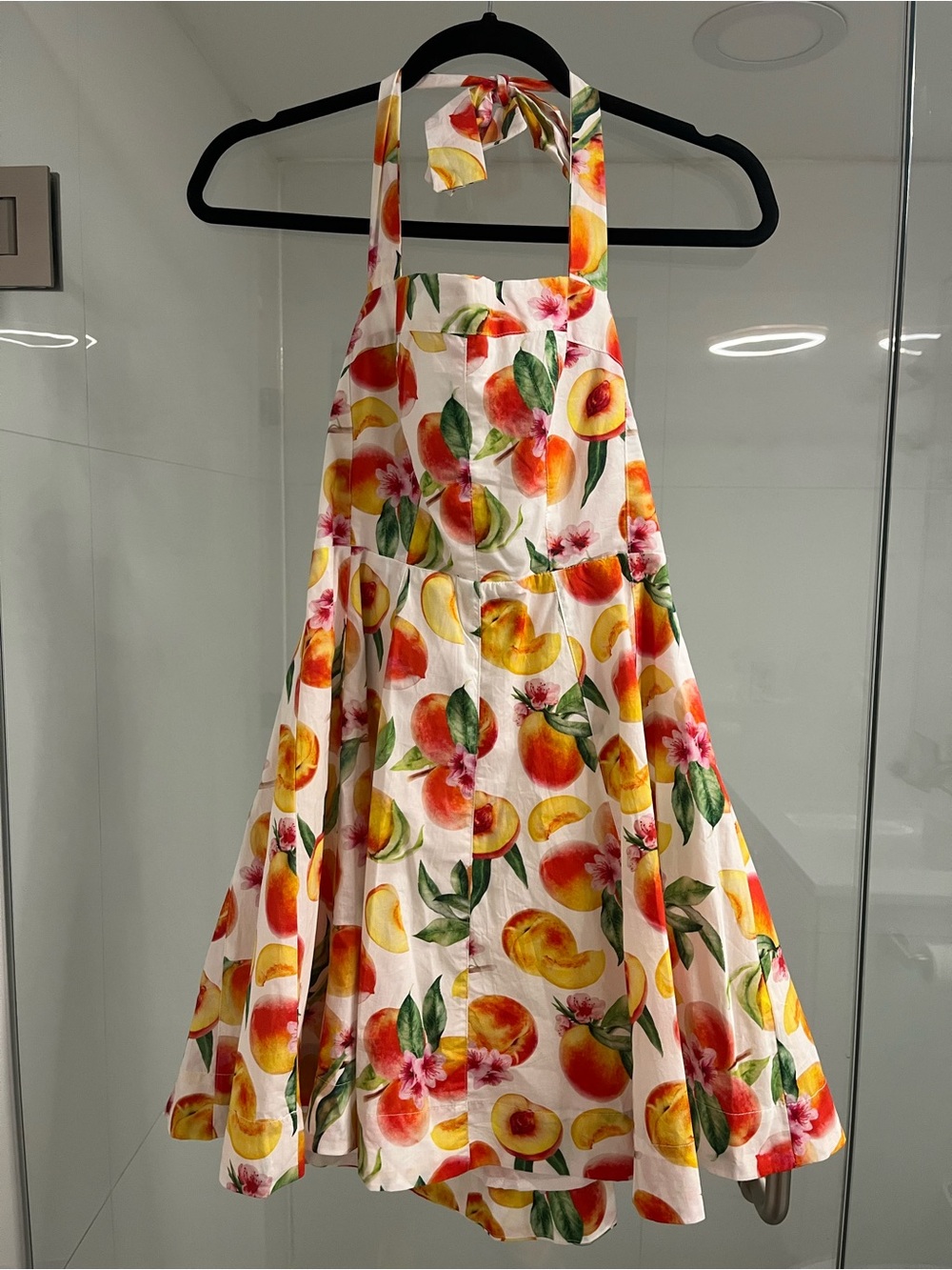 Astr Sundress Summer Dress w/ Peach Print